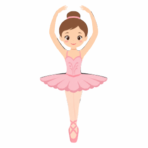 Niedliche Balletttänzerin Zeichnung